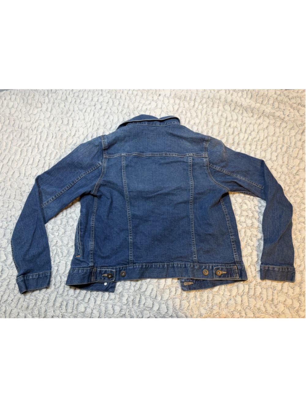 Uniqlo Women’s Blue Denim Jacket Size S Button Front Pockets - Picture 2 of 8